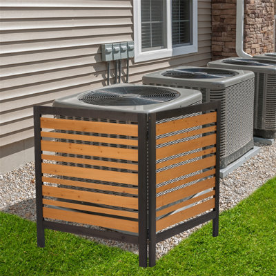 38" W X 42" H Wood Outdoor Air Conditioner Fence Screen With 2 Panel(s) Included