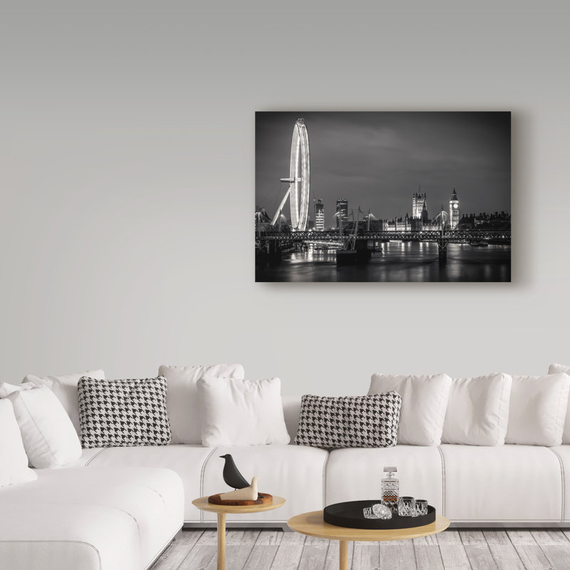 Dyara «London Eye Left», reproduction de photo sur toile tendue, H 12 po x l 19 po x P 2 po