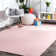 Arriaga Geometric Handmade Tufted Light Pink Area Rug