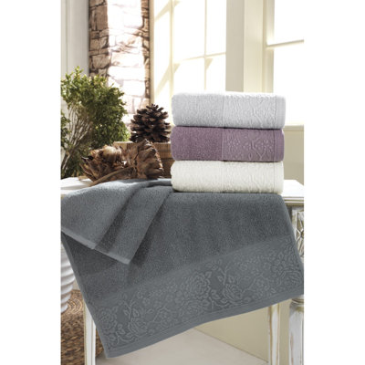 Ensemble de 4 serviettes 100% coton Zunairah