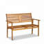 Banc de jardin en bois d'acacia massif avec finition en teck doré