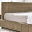Structure de lit tapissier pleine grandeur avec tissu en velours confortable pour le salon de la chambre à coucher, cadre de lit de jour brun, accoudoir, en bois,-1231373359
