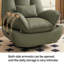 Fauteuil inclinable multifonctionnel avec accoudoirs de rangement-534062582