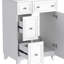 Armoire de meuble-lavabo 24 po avec lavabo en céramique à 2 tiroirs et 1 porte-859875994