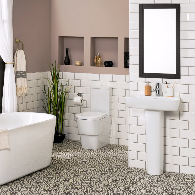 Miroir de salle de bain Akhari, 30 po x 20 po, Espresso
