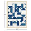 «Bauhaus Inspired Geometric Print 1» en bleu et bleu sarcelle par le Creative Bunch Studio, reproduction d'art encadrée-1887416394-1887418289