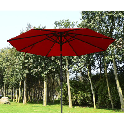 269cm Lighted Tilt Market Parasol