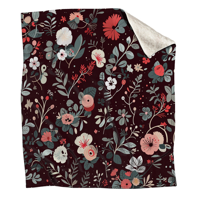 Jeté Floral, 50in W x 60in H