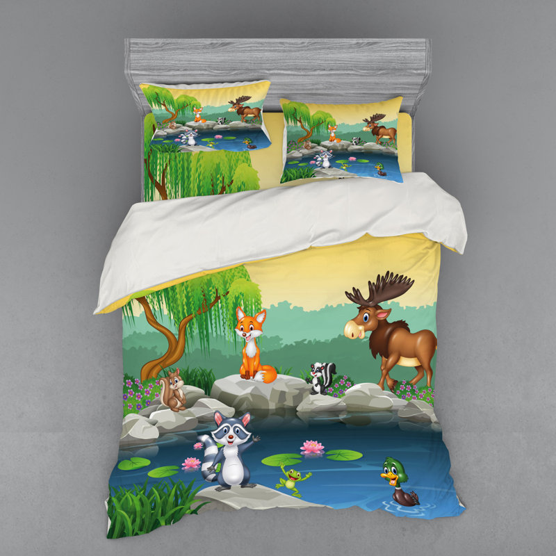 Polyester Floral Duvet Cover, Queen Duvet Cover + 3 Additional Pieces