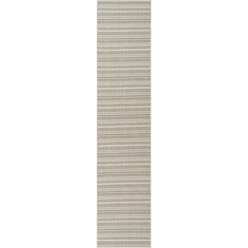Striped Indoor / Outdoor Rug, Runner 2'7" x 12'