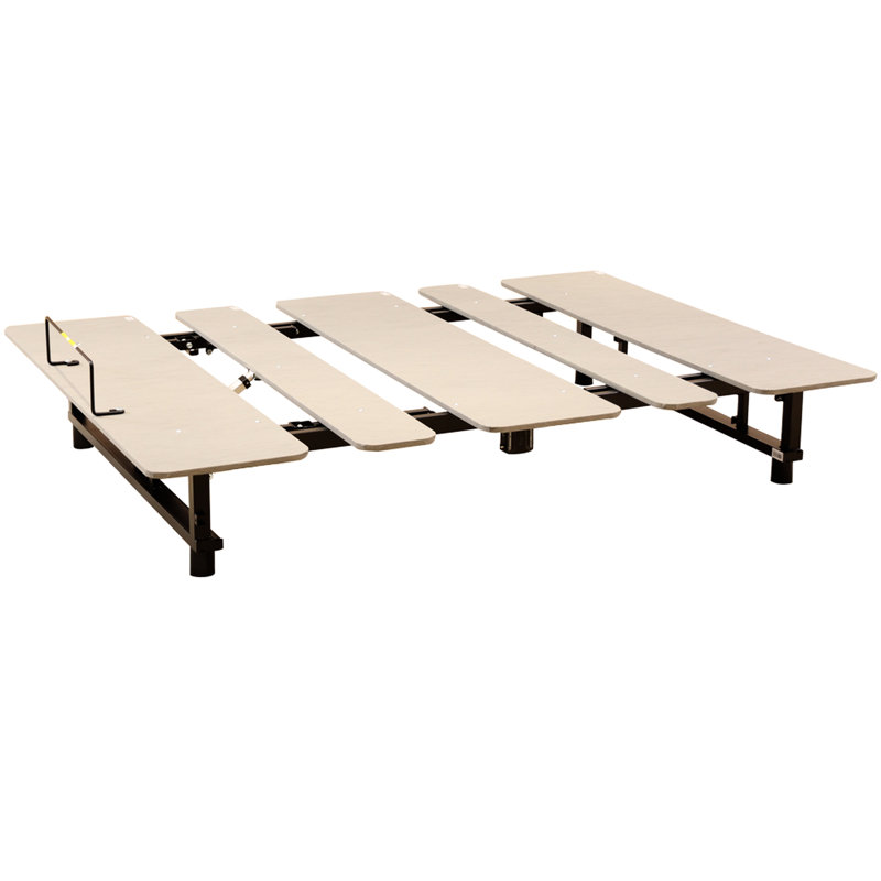 Base de lit grand gris électrique avec commandes utilisateur ergonomiques réglables - repose-pieds à 60 ° et 40 °, télécommande sans fil pour un confort et une détente optimaux