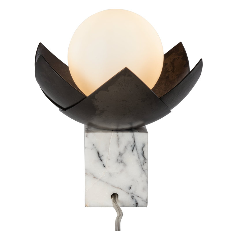 Blossom Standard Table Lamp by David Martin, Lilac Marble, Dark Smoke