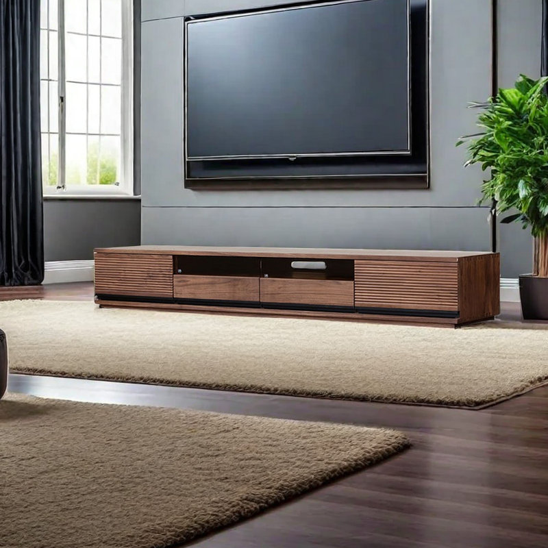 Crédence de rangement l 94,49 po American Style Minimalist, 11.81" H x 86.61" W x 15.75" D