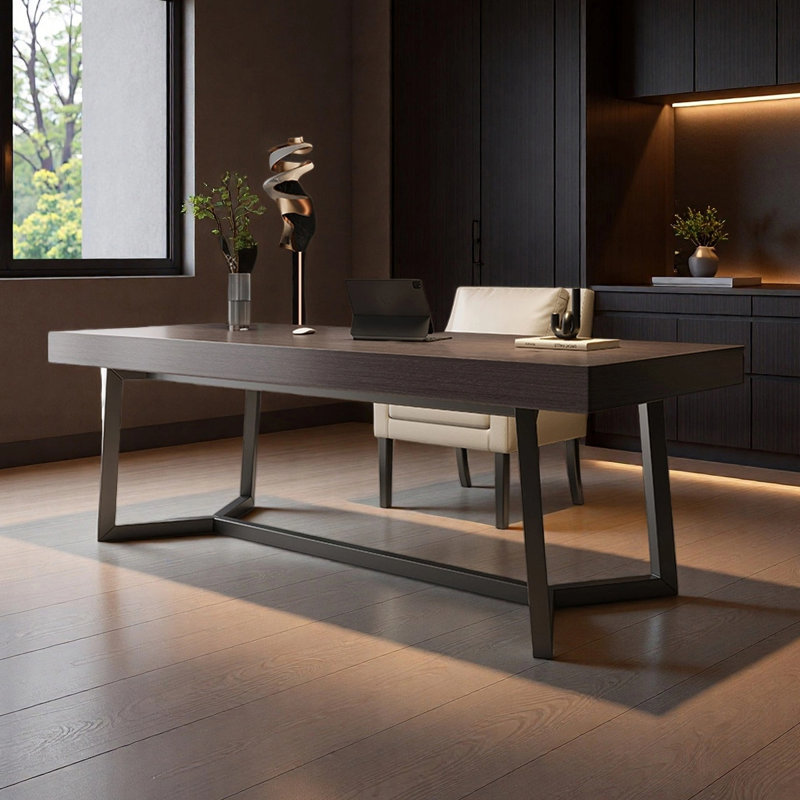 Italian minimalist modern desk, 29.53" H x 78.74" W x 27.56" D
