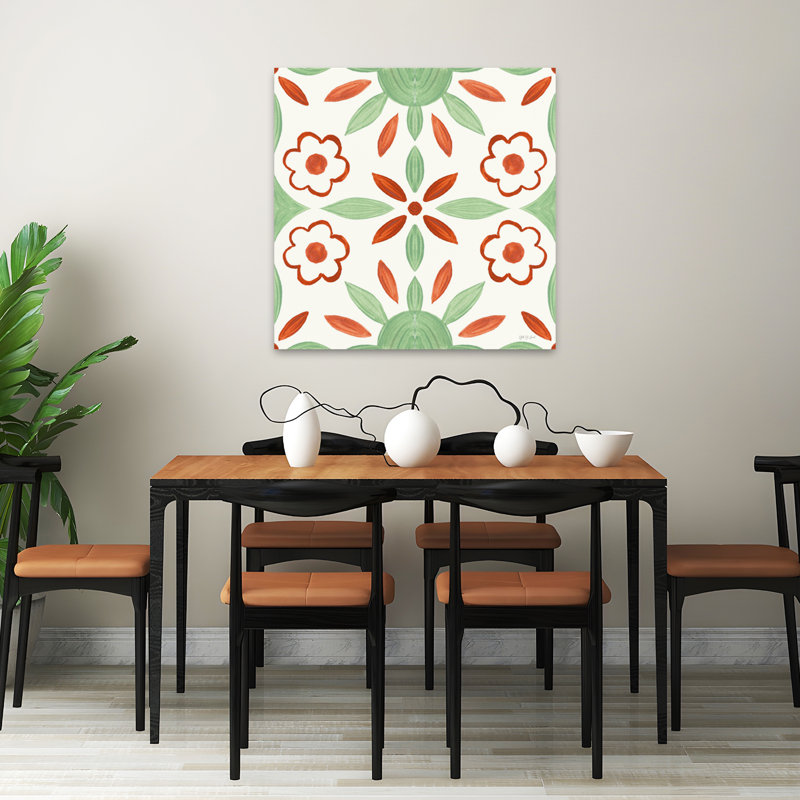 Motif géométrique contemporain Southwest Tile Iv, H 32 po x l 32 po
