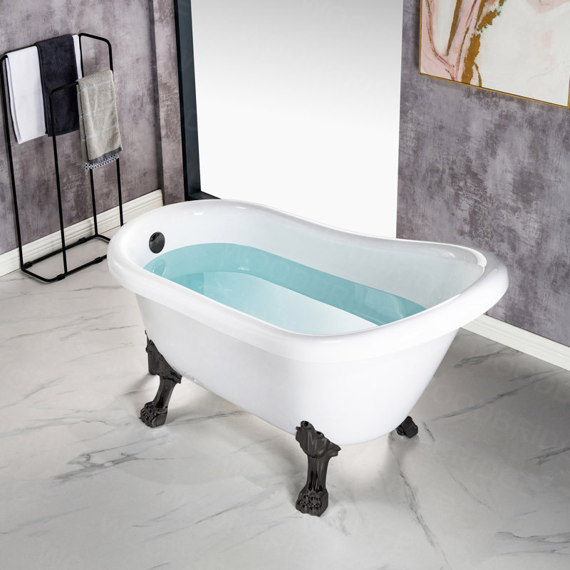 Glory 53.88'' x 29.88'' Mounting / Installation Required Soaking Acrylic Bathtub, Oil Rubbed Bronze