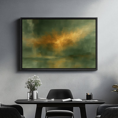 Art mural sur toile encadré - Impressions murales abstraites pour chambre à coucher - 16 po x 24 po