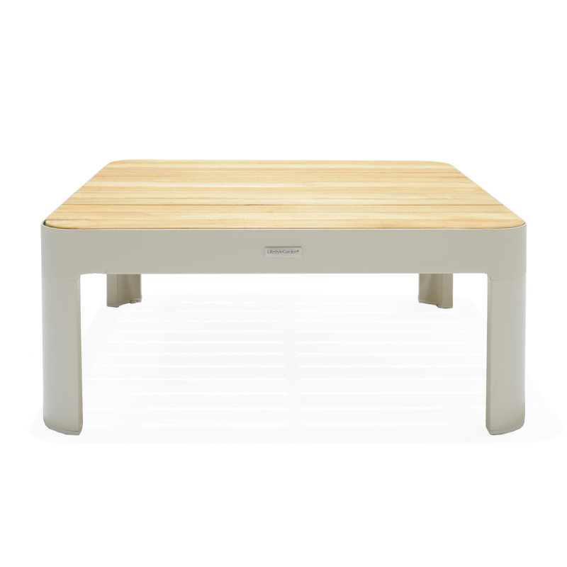 Table basse Brix, Gris, L 28 po x L 28 po x H 12,5 po, Naturel