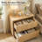 23.6" Wide Fluted 2-Drawer Nightstand with Handle-Free Design-275628594