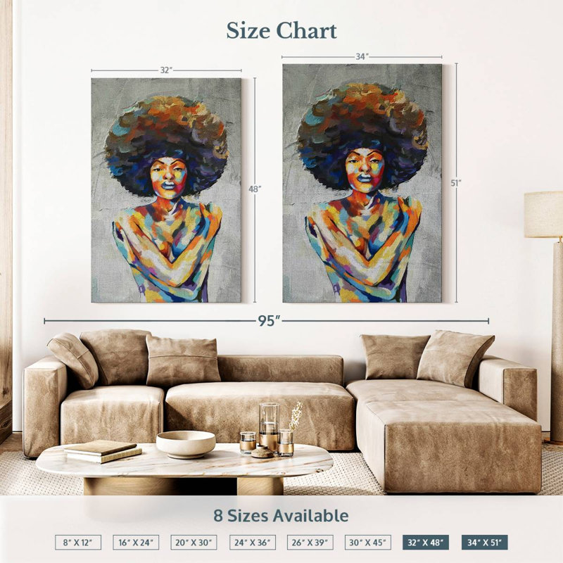 Portrait féminin, portrait abstrait, huile sur toile, H 48 po x l 32 po x P 1,25 po