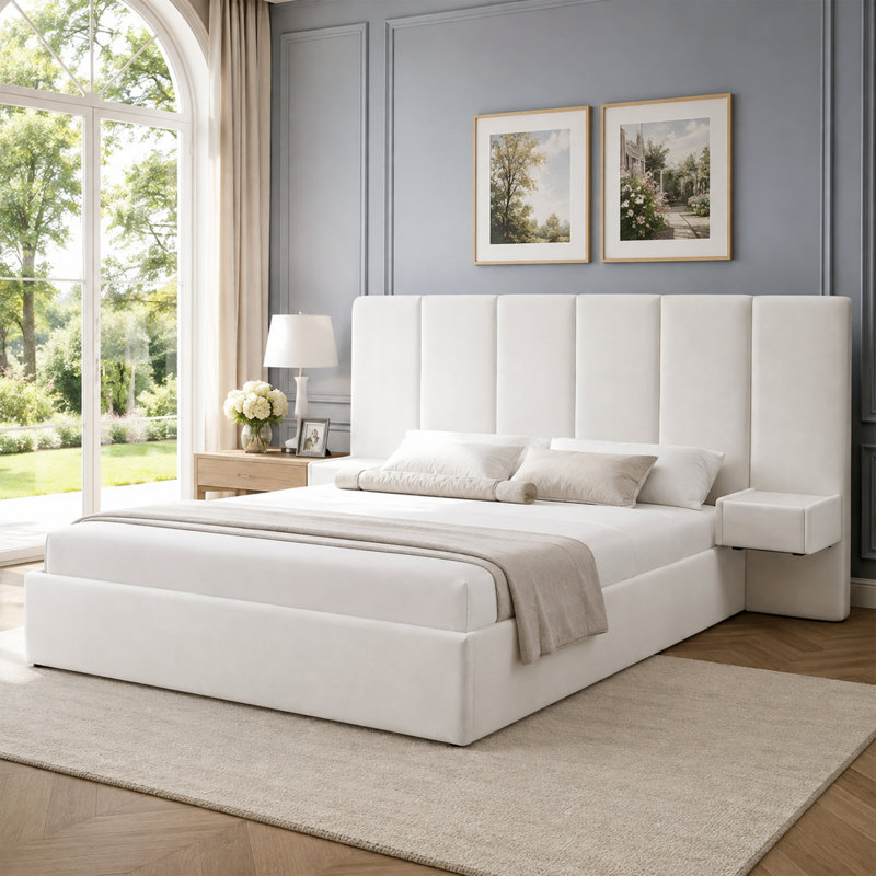 Structure de lit avec rangement Iokaste Iokaste, Beige, Grand