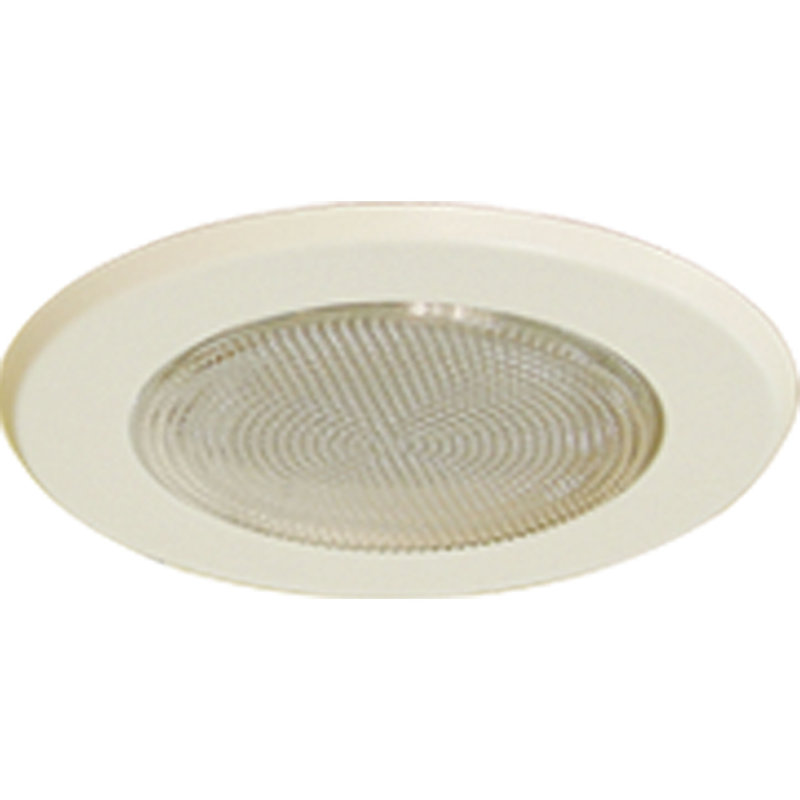 6'' White Indoor/Outdoor Recessed Shower Trim