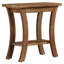 Table de bout latérale en bois massif 23,62 po avec tablette de rangement pour le salon, petit espace-1103410002