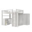 Lit mezzanine double avec tiroirs Eglinton Kids