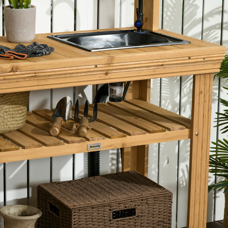 Fir Wood Potting Bench