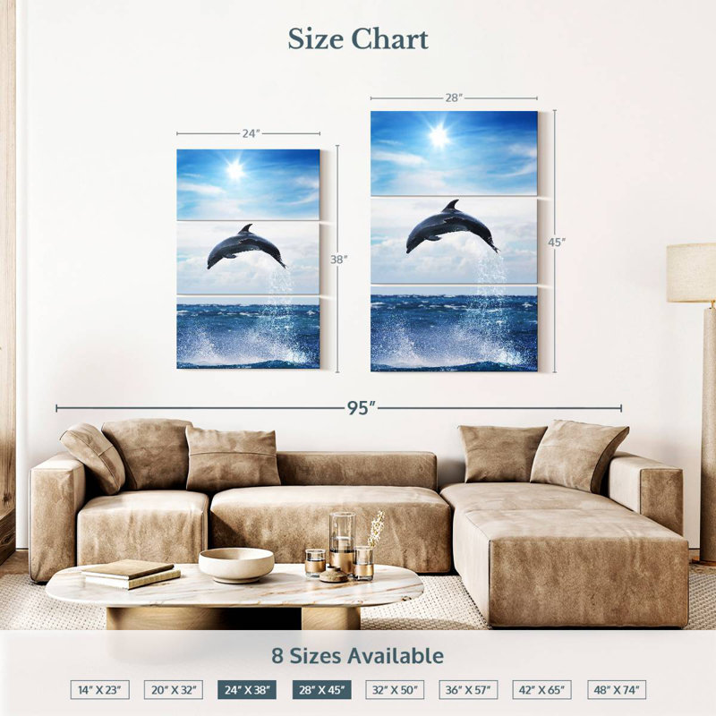 Brampt Flying Dolphin, 38" H x 24" W