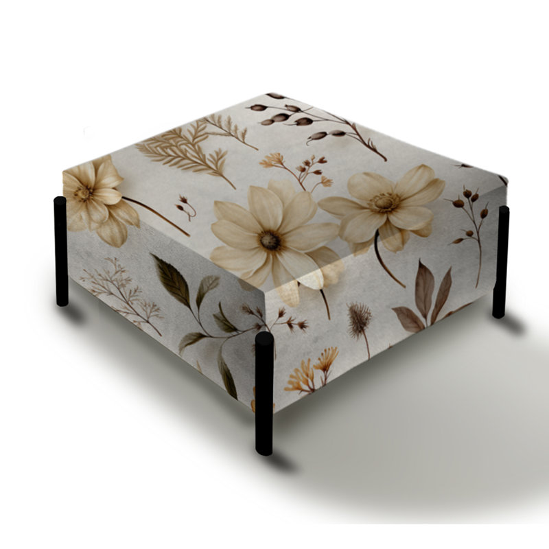 Rustic Foliage - Plants Large Square Ottoman