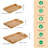2 PCS Bamboo Serving Tray Set,Breakfast Bed Trays with Handles – Natural Wood Rustic Serving Platters for Breakfast in Bed, Home Decor, Cake Display, and Fruit Bowl Holder-689851823