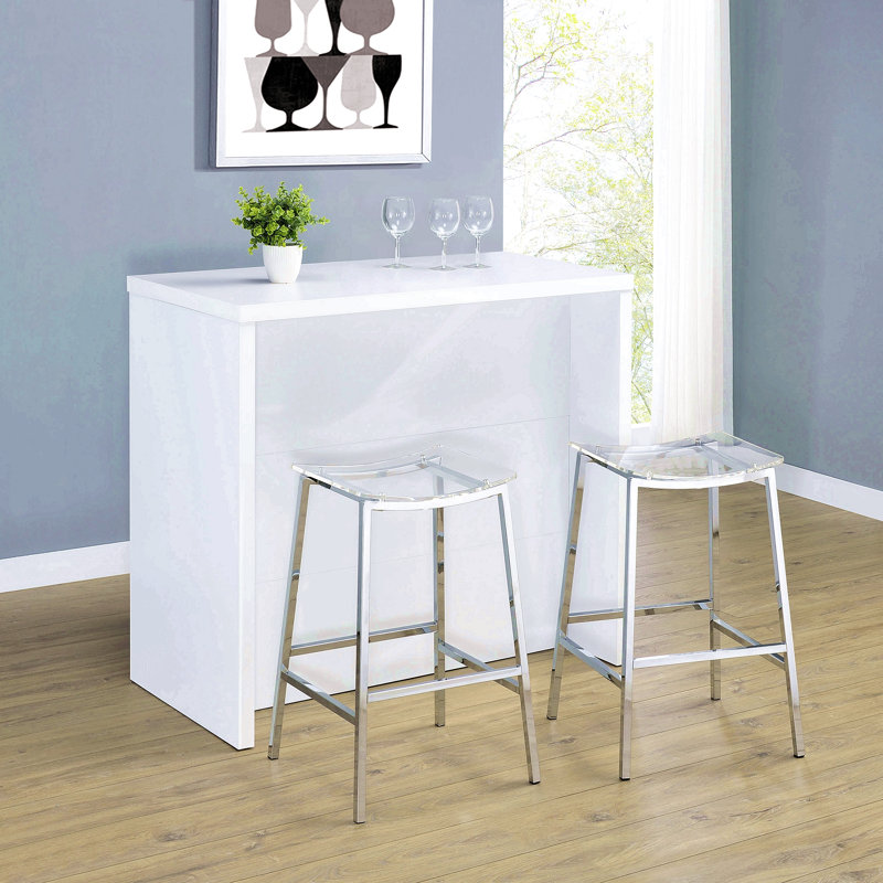 Engineered Wood Freestanding Home Bar, White
