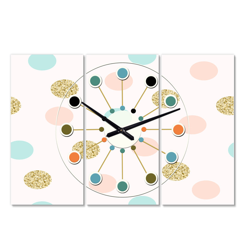 Horloge murale surdimensionnée chic iii Mid-Century