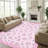 Floral Machine Washable Rug with Rubber Backing Foldable Printed Non Slip Carpet, Soft Easy Care Home Decor Floor Cover for Living Room Bedroom-109768724-109768751