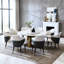 Table de cuisine ronde 59 po 59 po, paresseux à 360 degrés, pierre frittée résistante aux taches et aux chocs, luxe américain, 8 places, table de salle à manger blanc doré avec plateau tournant en pierre, espace compact, design,