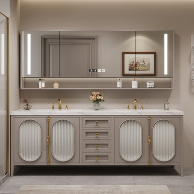 American-style double-basin bathroom cabinet