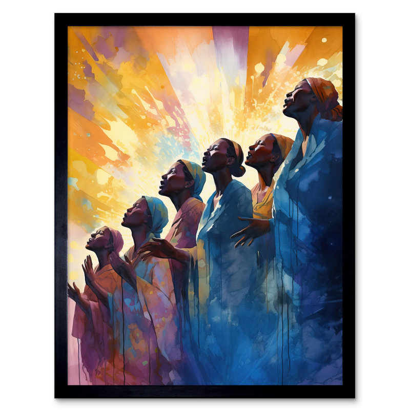 Annaluisa Female Gospel Choir Group Singing Hymns - Single Picture Frame Print