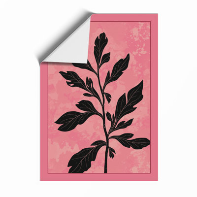 Silhouette Stem Botanical - Framed Print