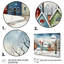  «Multicolor Frosty City In Winter I - Winter Landscape Multipanel Wall Art Decor Set