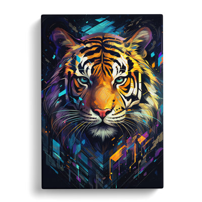 Tiger Futurism No.3 - Wrapped Canvas Print