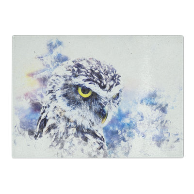 Tempered Glass Owl in Nepal Chopping Board