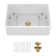 30" L x 18" W Rectangular White Ceramic Single Basin Undermount/Drop-In Kitchen Sink with Sink Grid