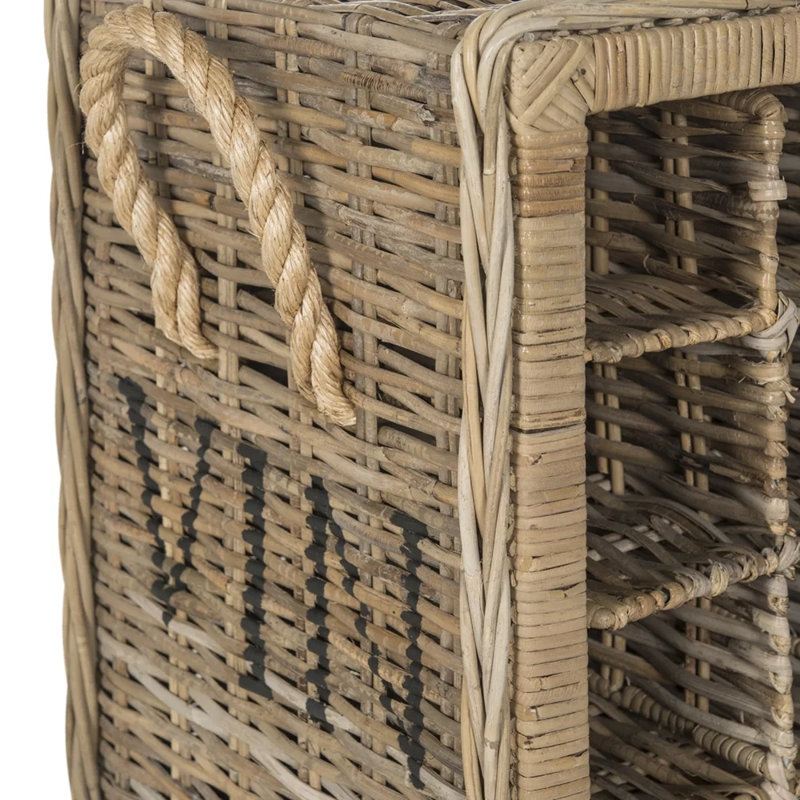 Vin Solid Wood Tabletop Wine Bottle Rack in Gray