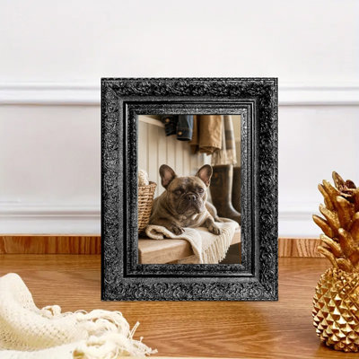 Cadre photo noir de style héritage 11 pièces x 14 po 1PC avec table ou mur