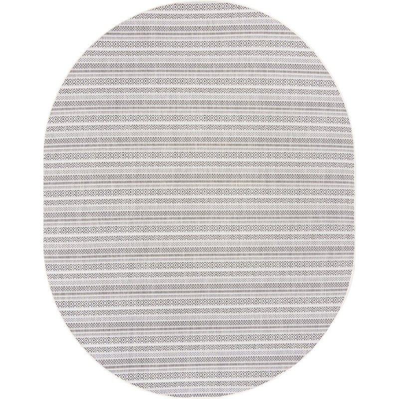 Outdoor Glimmer Area Rug Beige Color, Oval 3'3" x 5'3"