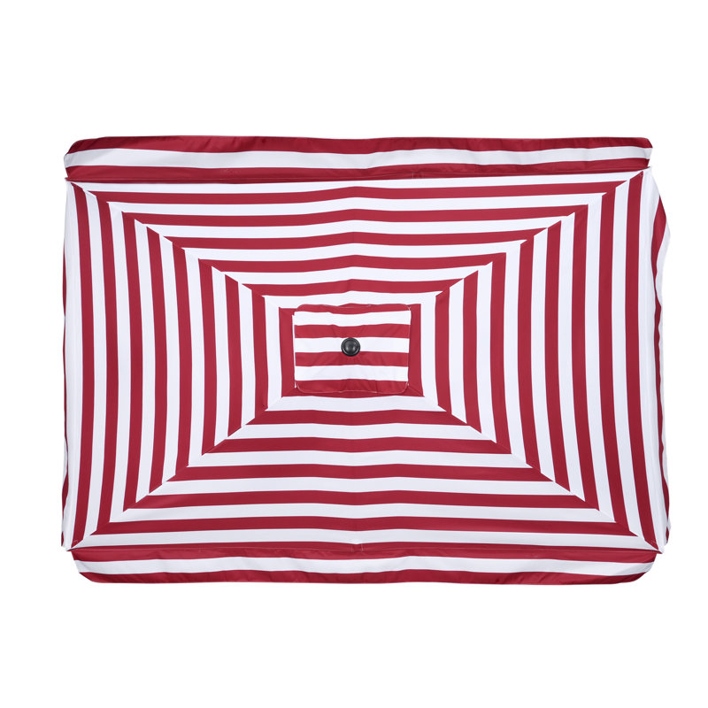 Parasol de remplacement pour terrasse de 10 pi x 6,5 pi, Rouge / blanc