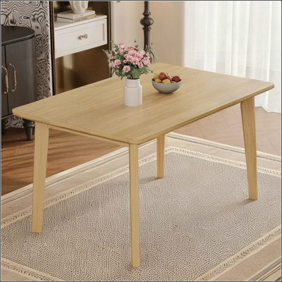 Rustic Farmhouse Diningtable - Solid Wood Frame, Minimalist Retro Dining Table For Dining Room, Living Room