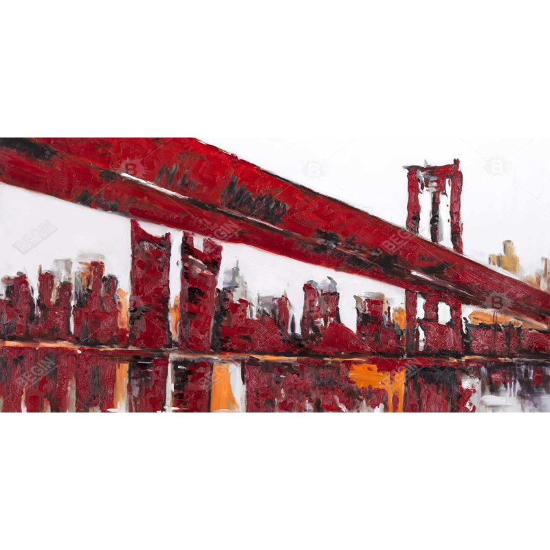 Red bridge - 15.75"x31.50" Desk mat