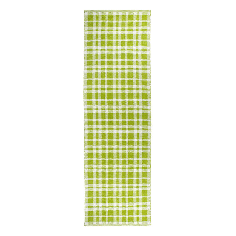Tattersall Sprout Handwoven Indoor/Outdoor Rug, Runner 2'6" x 8'